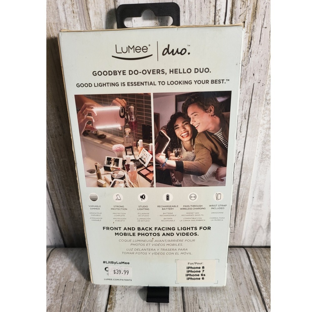 LuMee Duo InstaFame Lighted iPhone Case Rose Gold Marble Strong Influencer - Picture 3 of 6